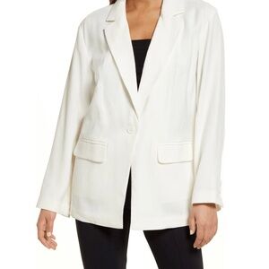 Open Edit White Blazer